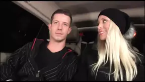 Perfect and big blonde milf fucking a dude in taxi