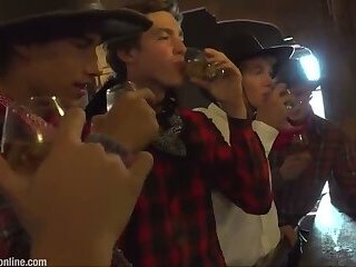 Crazy cowboys defend the wild west with sexy antics