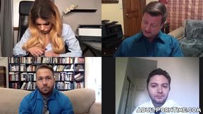 Busty Brooklyn Chase made my dick hard by dildo drilling herself