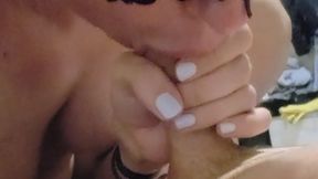 Big penis blow job and hand job with licking and sucking balls with My One and Only Miss GospodaricaEmma and Her Alpha man Wolfy01