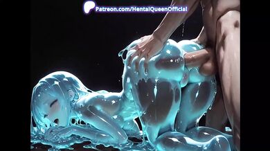 Slime Fox Gets Her Tight Squeeze Cream Pie Threesome