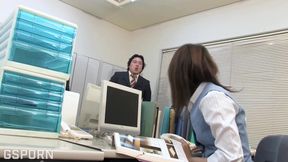 JAV Threesome in the Office Fucking the New Japanese Secretary