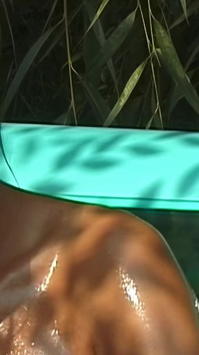 Oiled Stepmom Gets Outdoor Pussy Fisted