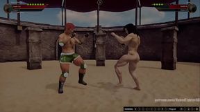 Aine O'_Rackie VS Joan (Naked Fighter 3D)