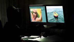 Christine Alexis takes a deep dive as the ocean drowns her in thick cum