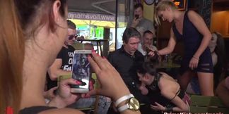 Teen whore Rebecca's filthy foot fetish unleashes her nasty anal&#x1F44C; gaping public porn shame