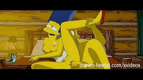 Homer & Marge Simpsons Hentai Parody – Sexy Fun in the Cabin