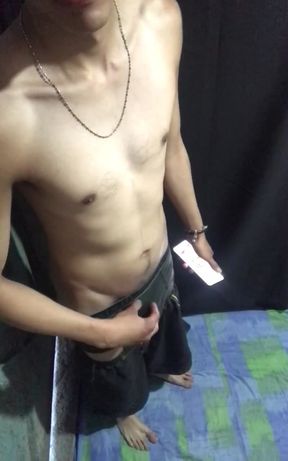 Young man masturbates rich for you
