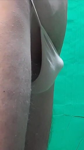 Skin Colored G-string Try on