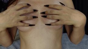 Long nails tist and nipples scratching play (mov)