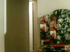 80's porn gal has wild sex with a sexy intruder