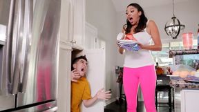 Busty MILF Shows Jordi Who's Boss After Catching Him Peeping in Her Bedroom!