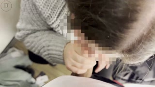 Risky blowjob in the fitting room, almost got caught