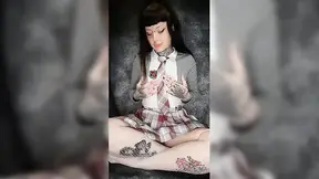 College Girl in Virgin White Panties