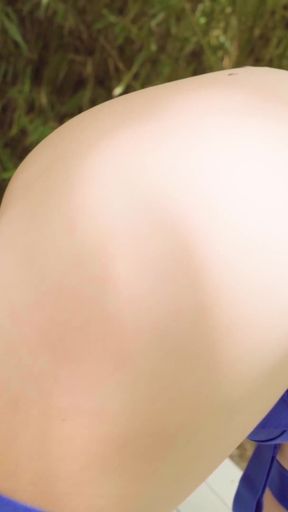 Old Man Fucks Outdoor 2 Shemales Bareback in Their Tight Asses and Squirts His Spema in Their Mouths