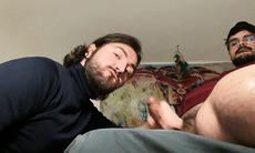 sucking my friend big dick making him cum