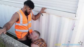 Quick cheeky outdoor barebacking