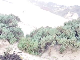 Masturbating My Big Schlong at a Public Beach - Almost Busted!