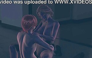 Hentai uncensored 3d - erica, sofi and sam sex in the halls of the student residence -