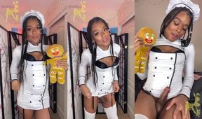 Hot ebony ts chef gets stuffed with juicy BBC