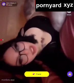 Homemade webcam teen amateur shows off her black hair in the bedroom