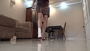 attempt to walk in heels