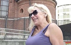 German scout - blonde gilf mature bianca seduce to rough old young fuck at model casting
