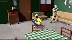 Chaves dan&ccedil_ando break com velho safado