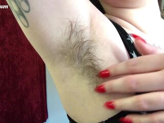 My Hairiest Pits - Shaggy Armpit Worship Sweat Fetish Brunette hair All Natural