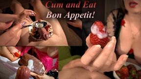 Semen Snack - Insatiable MILF Devours Cumshots on Berries &amp; Chocolate