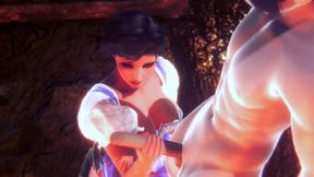 belle give a handjob and a blowjob - beauty and the beast parody