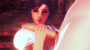 belle give a handjob and a blowjob - beauty and the beast parody