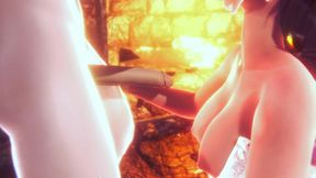 belle give a handjob and a blowjob - beauty and the beast parody