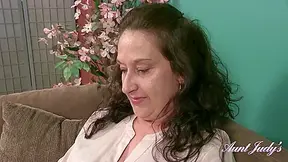 Cherise Rubs Her Hairy Pussy On The Couch