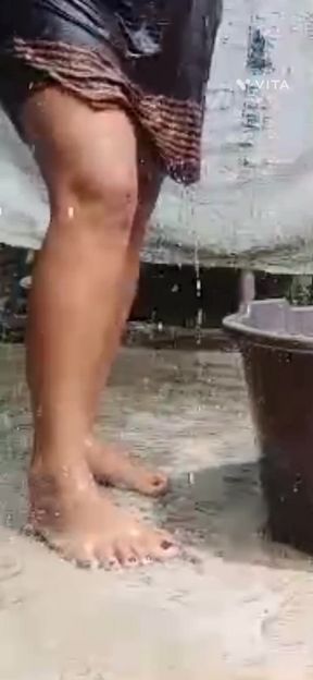 My Naked Bathing in Open Place