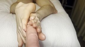 Footjob (white Dildo) Pov