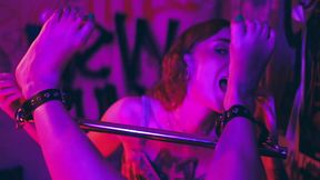 Sub Girl With Big Feet Locked To Spreader Bar For The Pleasure Of Her Goddess