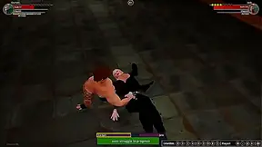 Eva Kant Battles Jerkoff in Sultry Nude Fight Club Rumble