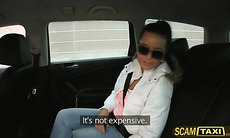 Spoiled teen fucked in a cab