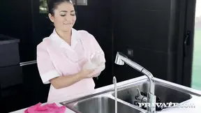 Kandy Kors, some intense DP action for a Maid