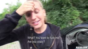 Public Pickups - Czech Blonde Rides Big Cock in the Car Lot