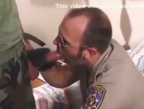 Soldier and cop fuck