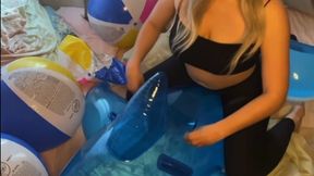 Hand crushed & Hairpin popped: Destruction of inflatable toys