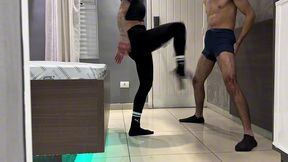 a delicious ballbusting with my friend