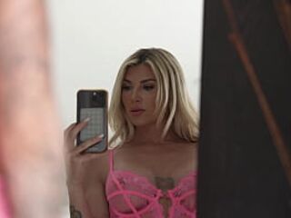 Pretty & Raw Behind The Scenes - Hot Blonde MILF Taylor Wild Tries On Lingerie