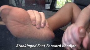Handjobs with stocking foot forward 12