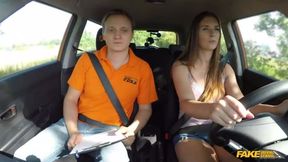 Sweet teen Jenifer Jane is getting fucked bya fake driving school teacher