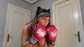 Horny Video Call Boxing with a Fan