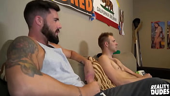 (Jay Taylor) Notices That His Roommate (Blaze Burton) Is Turned On So He Makes The First Move - Reality Dudes