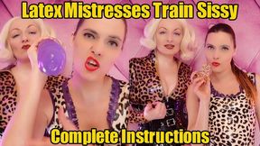 Experienced Mistresses Will Teach You How to Be a Latex Sissy (720p)